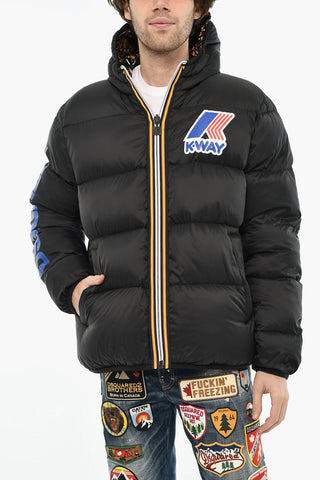K-WAY Piumino Reversibile a Motivo Floreale