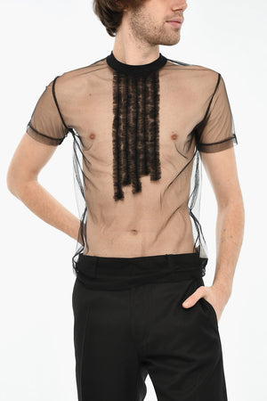 Transparenter Top mit Tüll