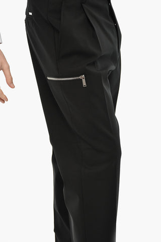 Pantaloni a Una Pince in Lana Vergine
