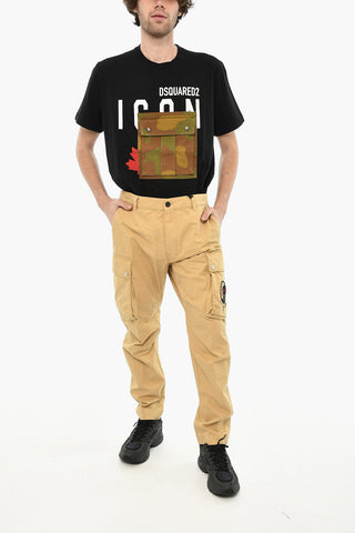 Pantaloni SEXY Cargo in Cotone con Bottoni Logati