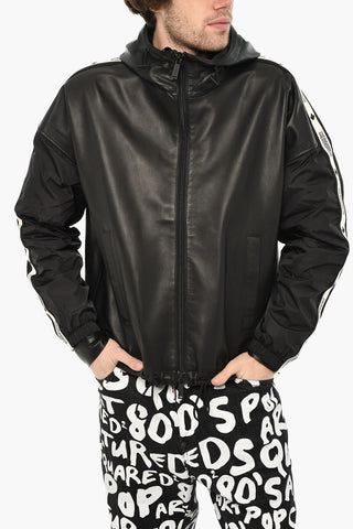 Leather Jacket With Hood