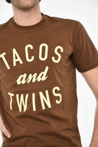 T-Shirt Girocollo in Cotone con Stampa