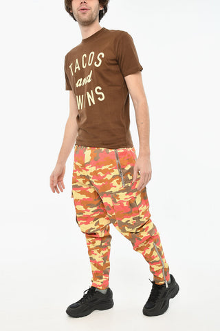 T-Shirt Girocollo in Cotone con Stampa