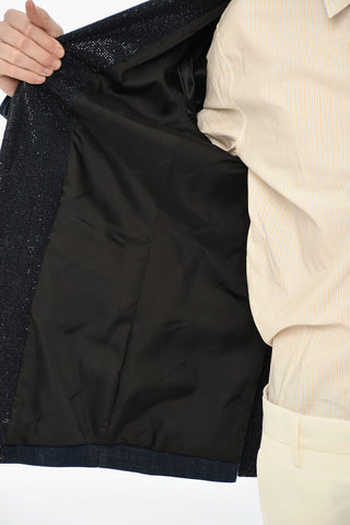 Blazer a 2 Bottoni con Strass All-Over