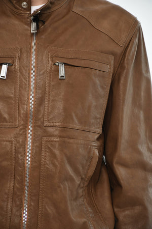 Leather Utility Jacket