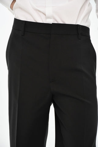 Stretch Virgin Wool Trousers with Belt Loops