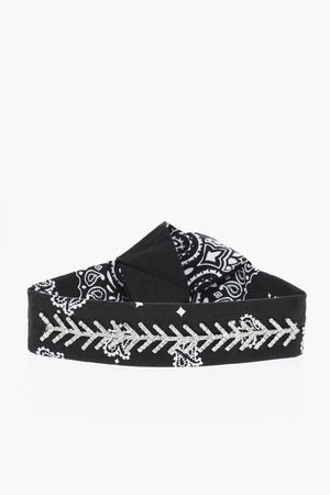 Paisley Pattern Bandana with Strass Detail