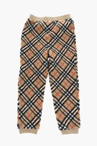 타탄 패턴 테디 조거