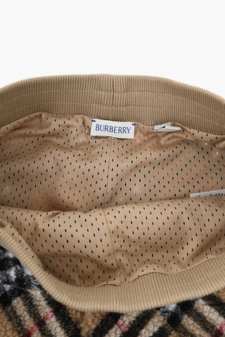 타탄 패턴 테디 조거