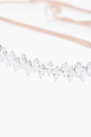 Schnür-Choker aus Leder mit Strass
