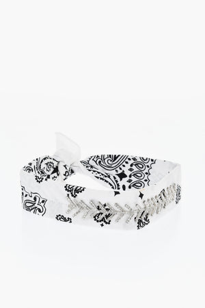 Bandana Motivo Paisley con Dettaglio Strass