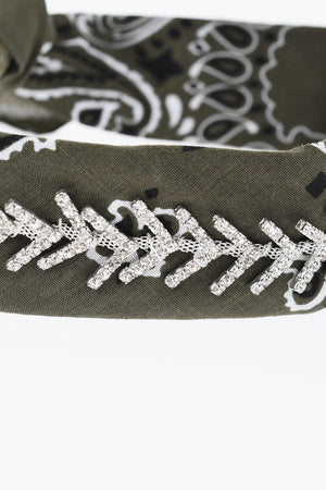 Paisley Bandana with Strass Detail