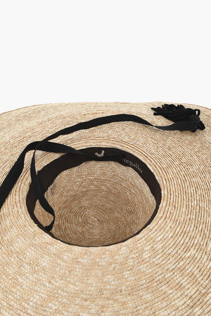 Straw Hat ROSSELLA with Fringed Strap