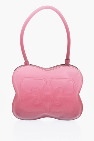 Degradé Leather Shoulder Bag with Embroidered Logo