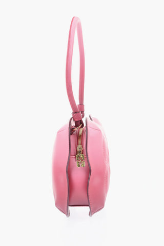 Degradé Leather Shoulder Bag with Embroidered Logo