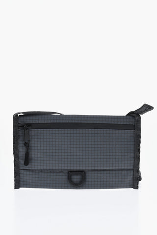 Nylon Shoulder Bag ULTRAGRID with Snap Buttons