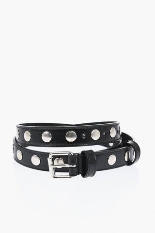 Studded Leather Belt 20mm