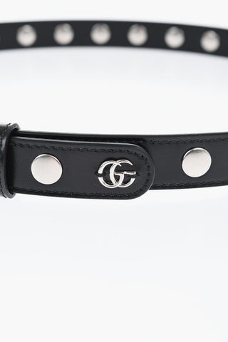 Studded Leather Belt 20mm
