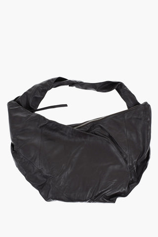 Soft Leather SCARF Shoulder Bag with Zip Closure