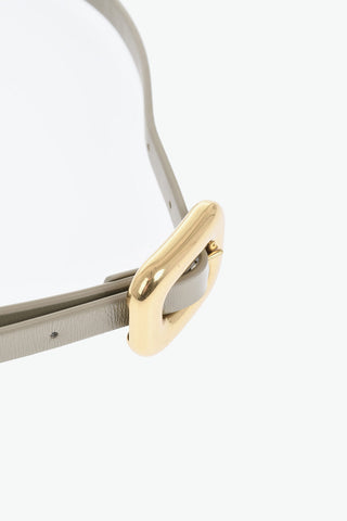 Slim-Fit Leather Belt with 20mm Maxi Buckle