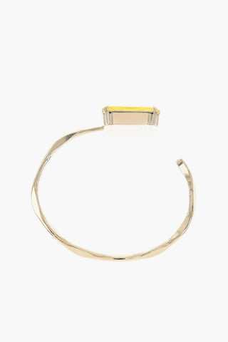 Armband aus goldfarbenem Metall mit Schmuckstein