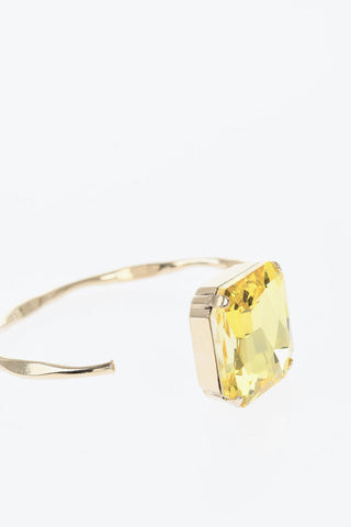 Armband aus goldfarbenem Metall mit Schmuckstein