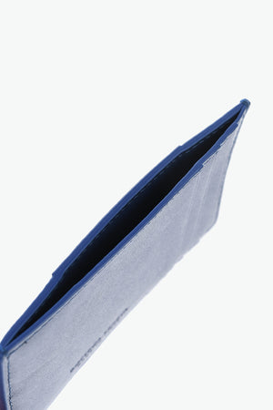 Color-Block Kartenetui aus geflochtenem Leder