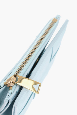 Woven Leather Wallet with Zip