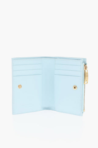 Woven Leather Wallet with Zip