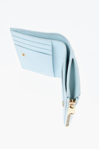 Woven Leather Wallet with Zip