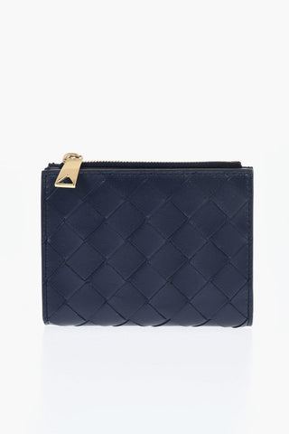 Braided Leather Wallet with Zip