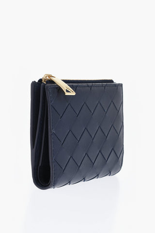 Braided Leather Wallet with Zip