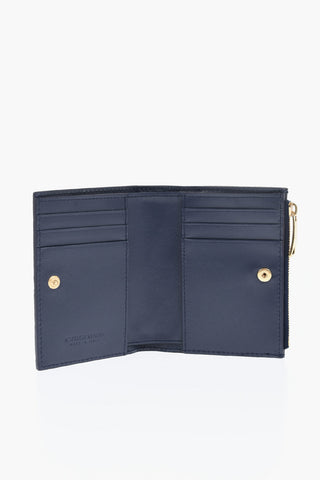 Braided Leather Wallet with Zip