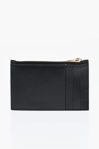 Braided Leather Card Holder With Zip