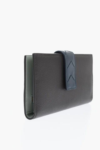 Geldbörse aus Saffiano-Leder mit geflochtenem Detail