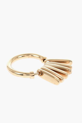 Ring aus goldfarbenem Metall mit Fransen