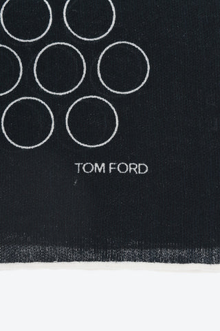 Silk-Blend Scarf with Geometric Pattern