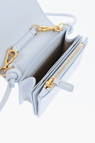 Solid-Color Hammered-Leather Neck Cardholder