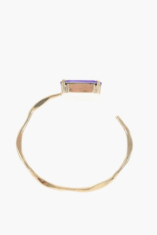 Bracciale in Metallo Effetto Dorato con Gioiello
