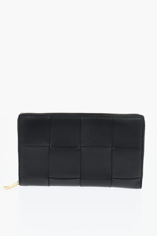 Braided Leather Card Holder With Zip
