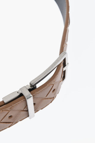 Reversible Braided Leather Belt 40mm