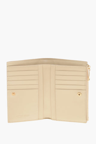 Woven Leather Wallet with Zip