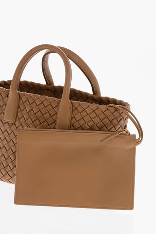 Mini Tote Aus Geflochtenem Leder
