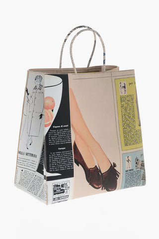 Printed Leather Tote Bag