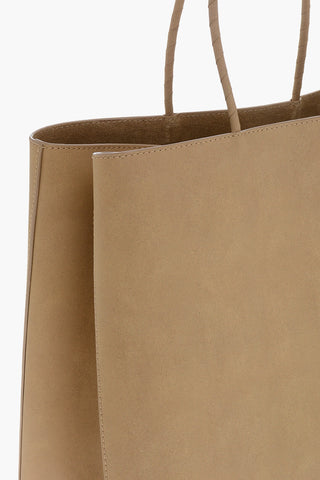 Maxi Ledertote Bag Einfarbig