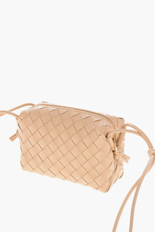 Woven Leather Mini Shoulder Bag