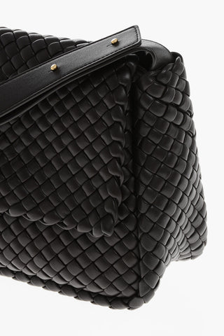 Borsa Saddle in Pelle Intrecciata