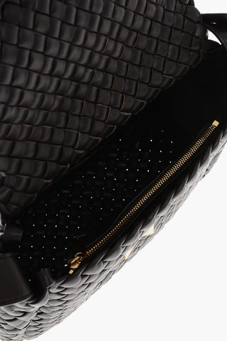 Borsa Saddle in Pelle Intrecciata