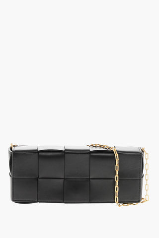Leather Rectangular Bag with Chain Strap