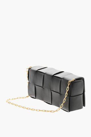 Leather Rectangular Bag with Chain Strap
